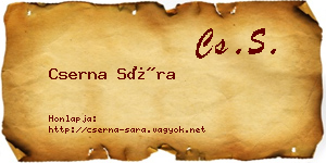 Cserna Sára névjegykártya